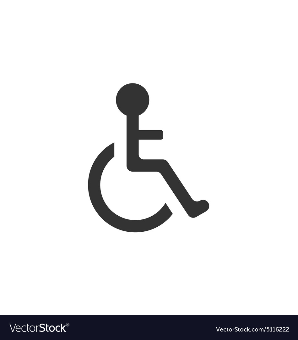 Pictogram of Disabled in Wheelchair Royalty Free Vector