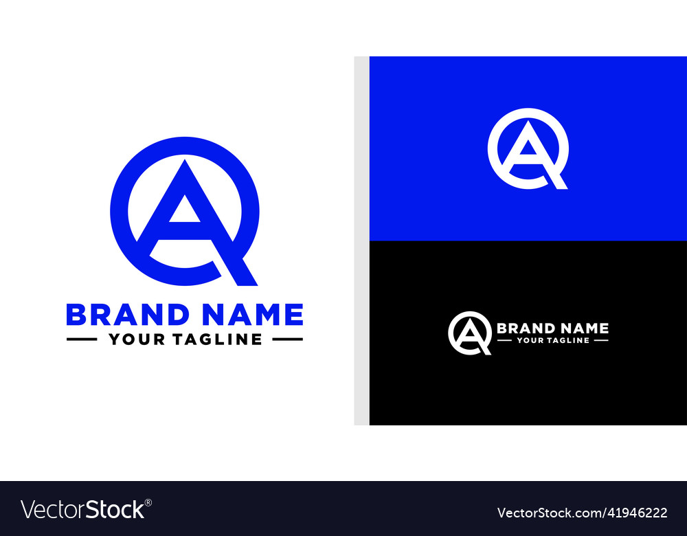 Qa logo monogram simple editable Vector Image Qa logo monogram simple editable