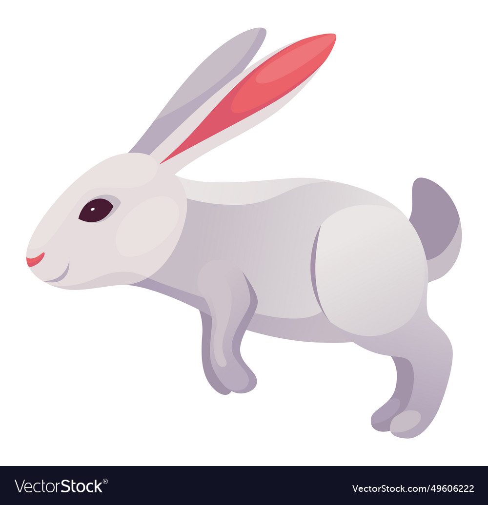 Rabbit animation icon bunny jump or running Vector Image