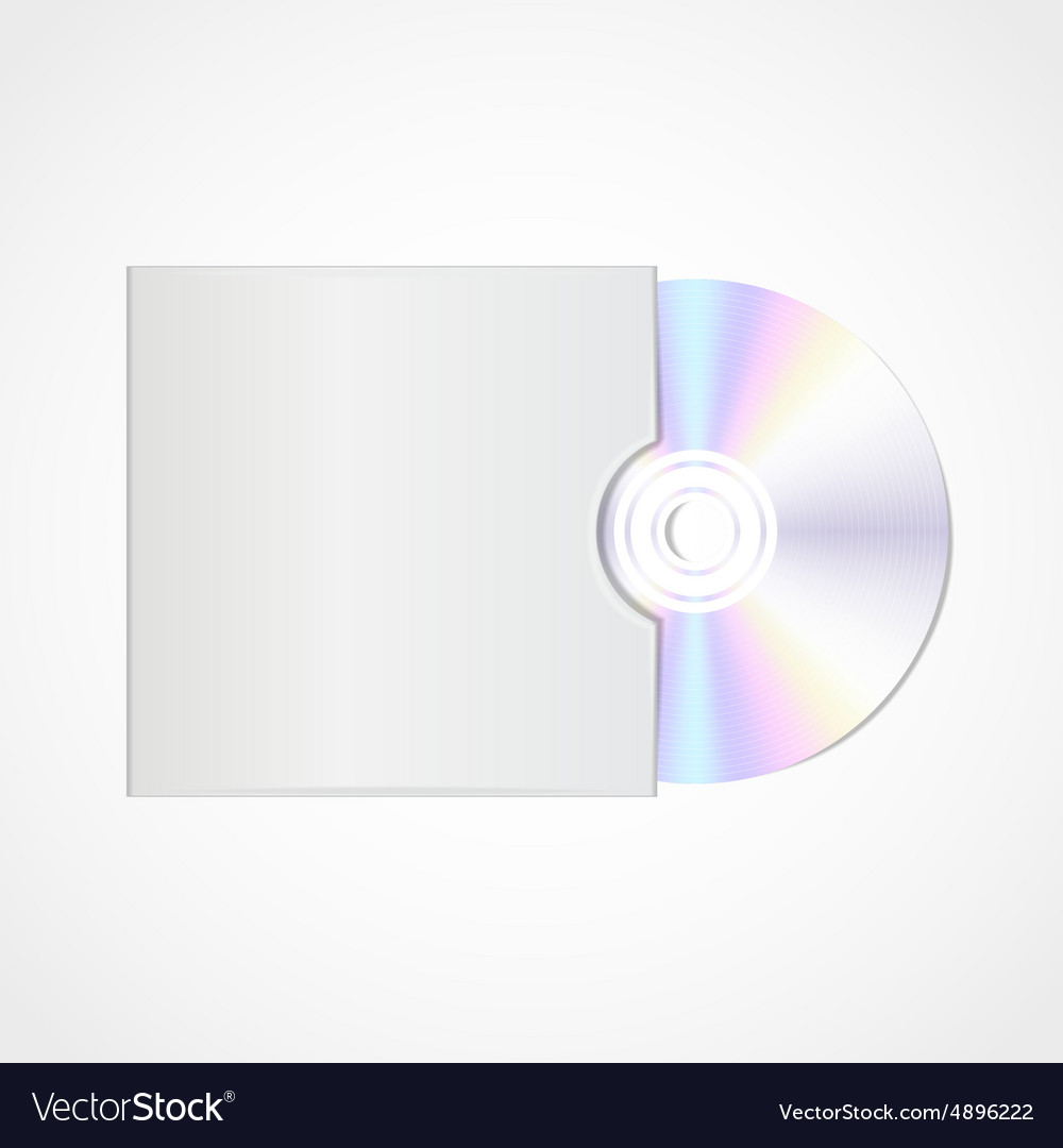 Realistic blank compact disc Royalty Free Vector Image