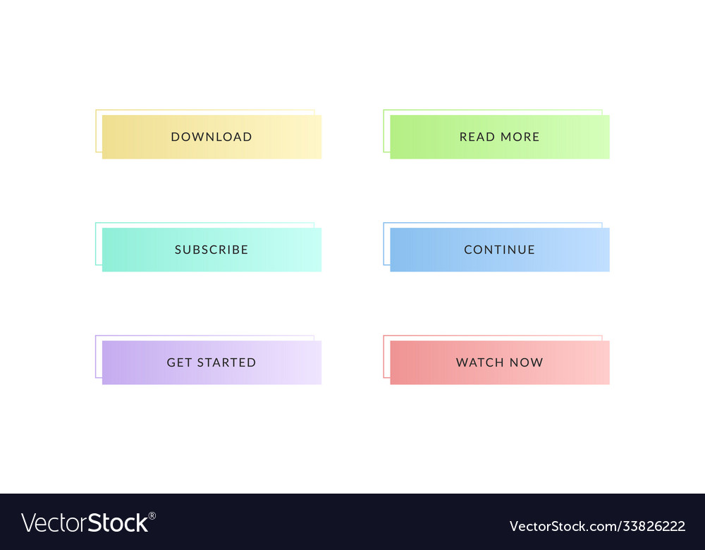 Set buttons vector image Set buttons