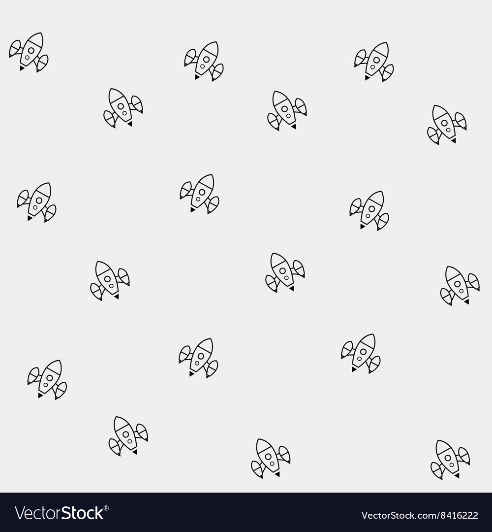 Simple pattern space rocket shuttle spaceship