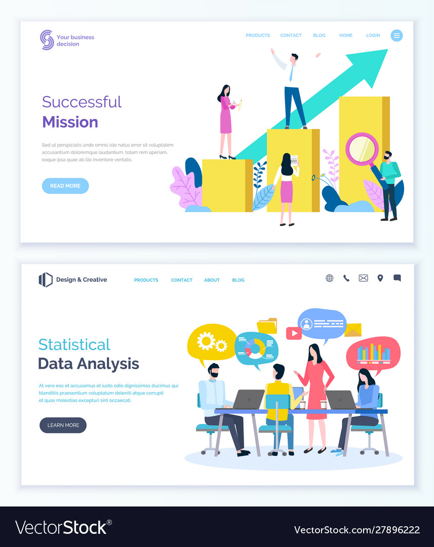 Erfolgreiche Mission und Datenanalyse Business Web