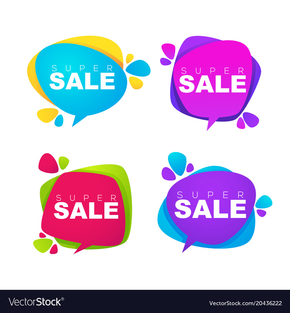 Super sale collection of bright discount bubble Vector Image
