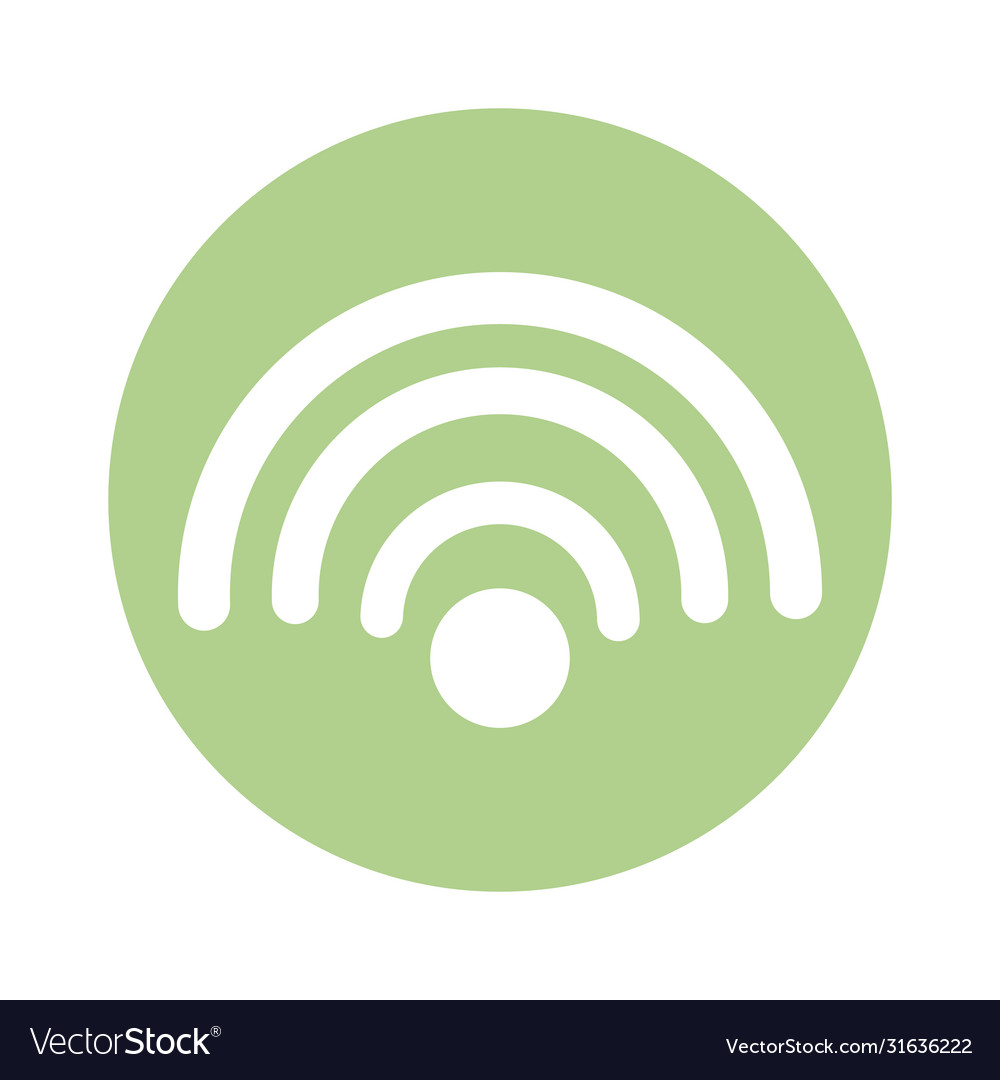 Wifi waves signal block style icon