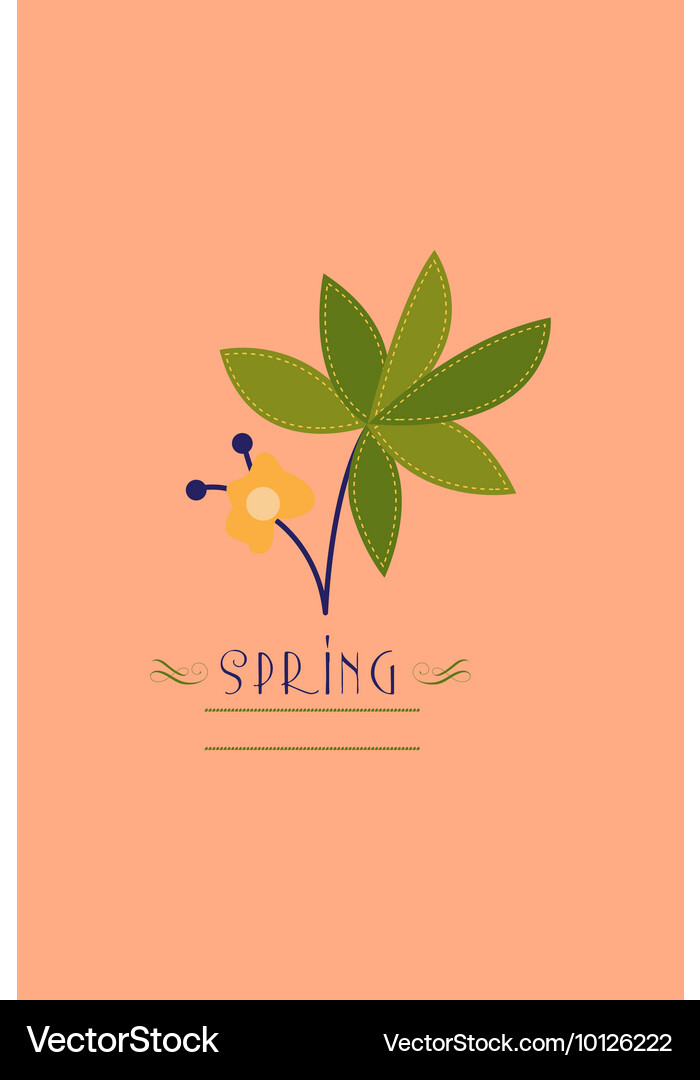 With spring flower Royalty Free Vector Image - VectorStock
