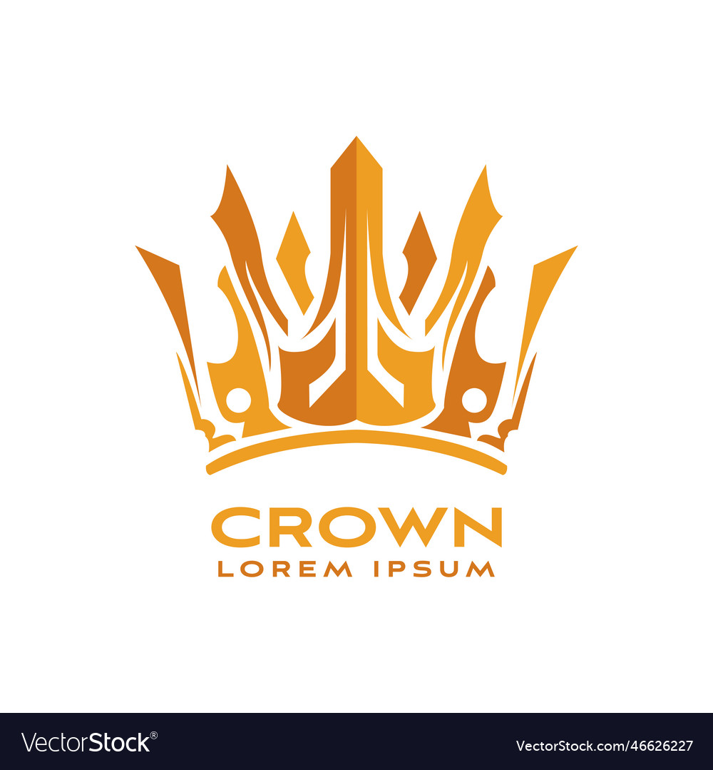 Abstract crown logo design Royalty Free Vector Image