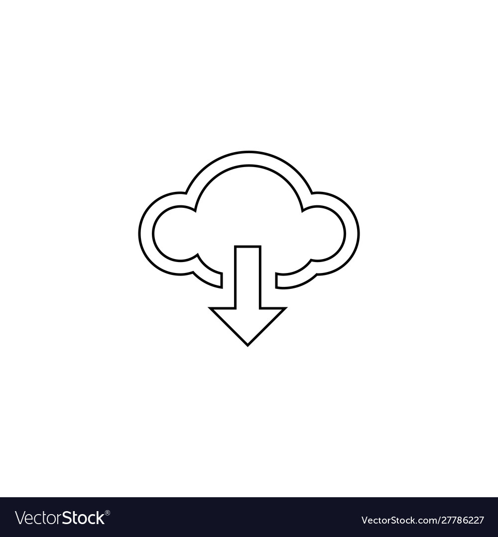 Cloud line icon outline and solid linear vector image Cloud line icon outline and solid linear