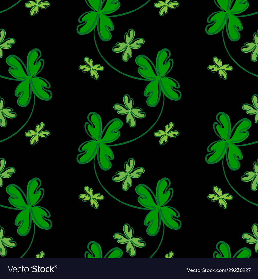 Clover seamless pattern vector image Clover seamless pattern