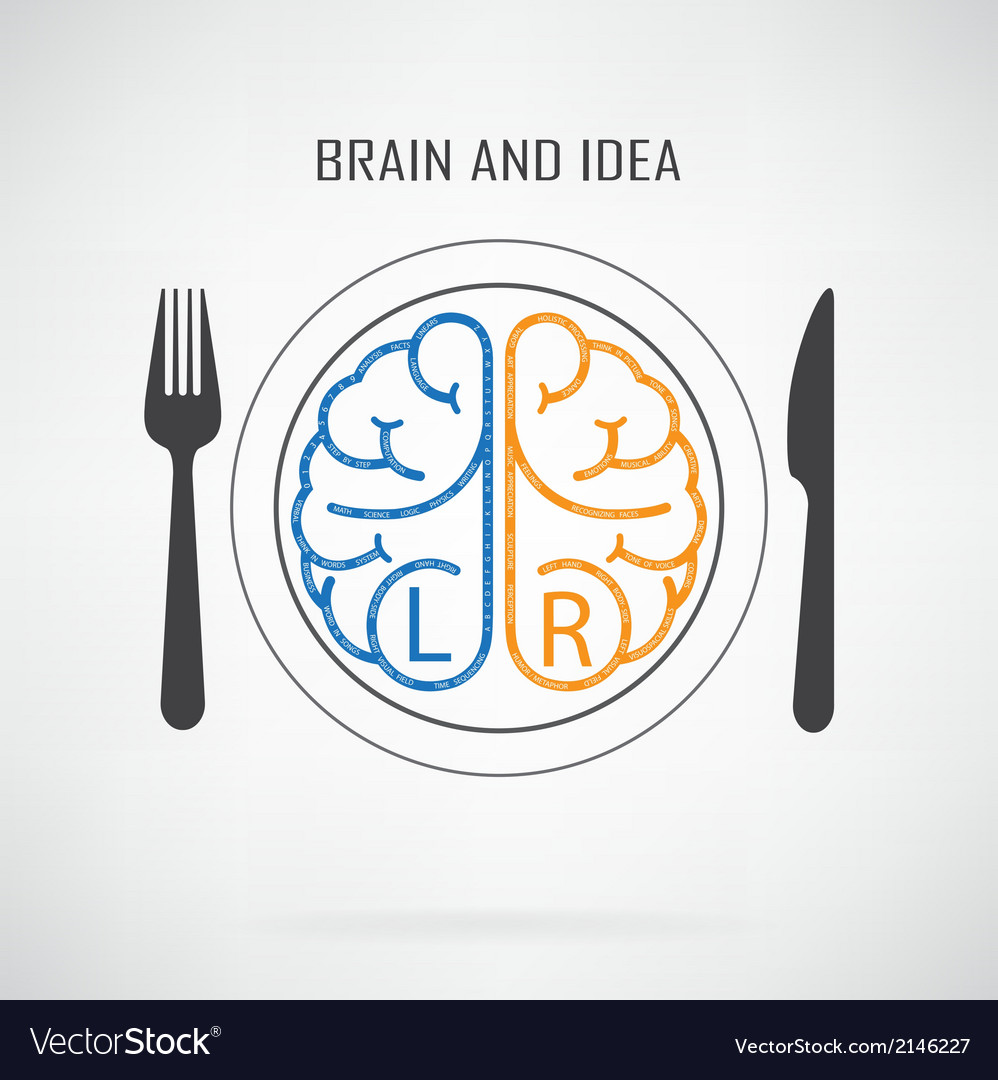 Creative left brain and right idea concept