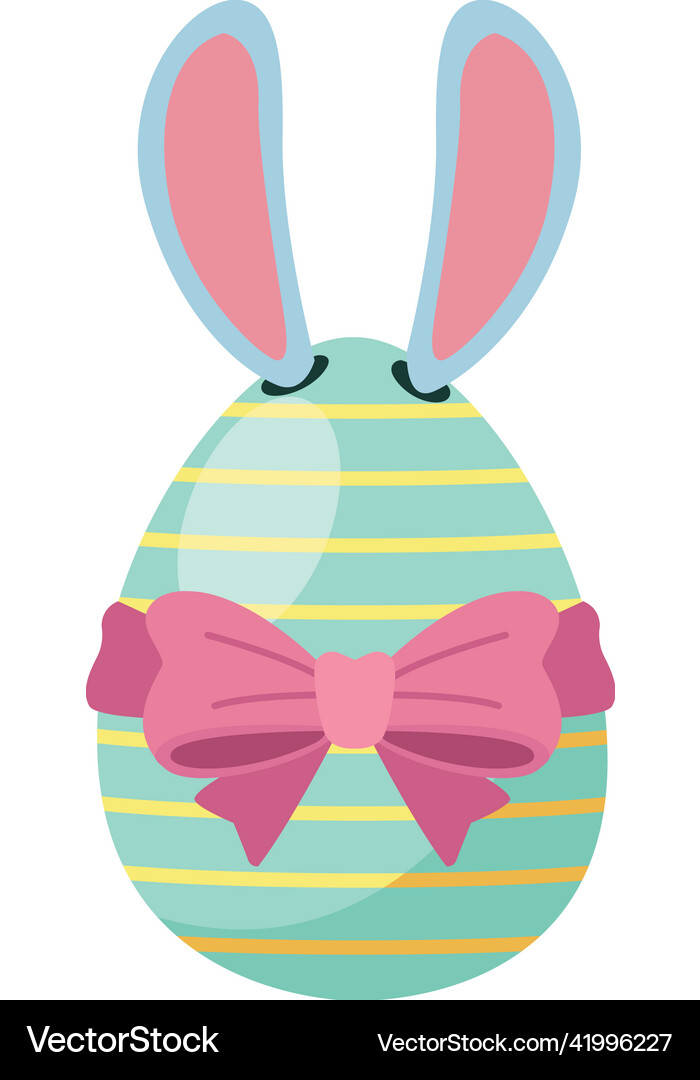 Easter egg with rabbit ears Royalty Free Vector Image