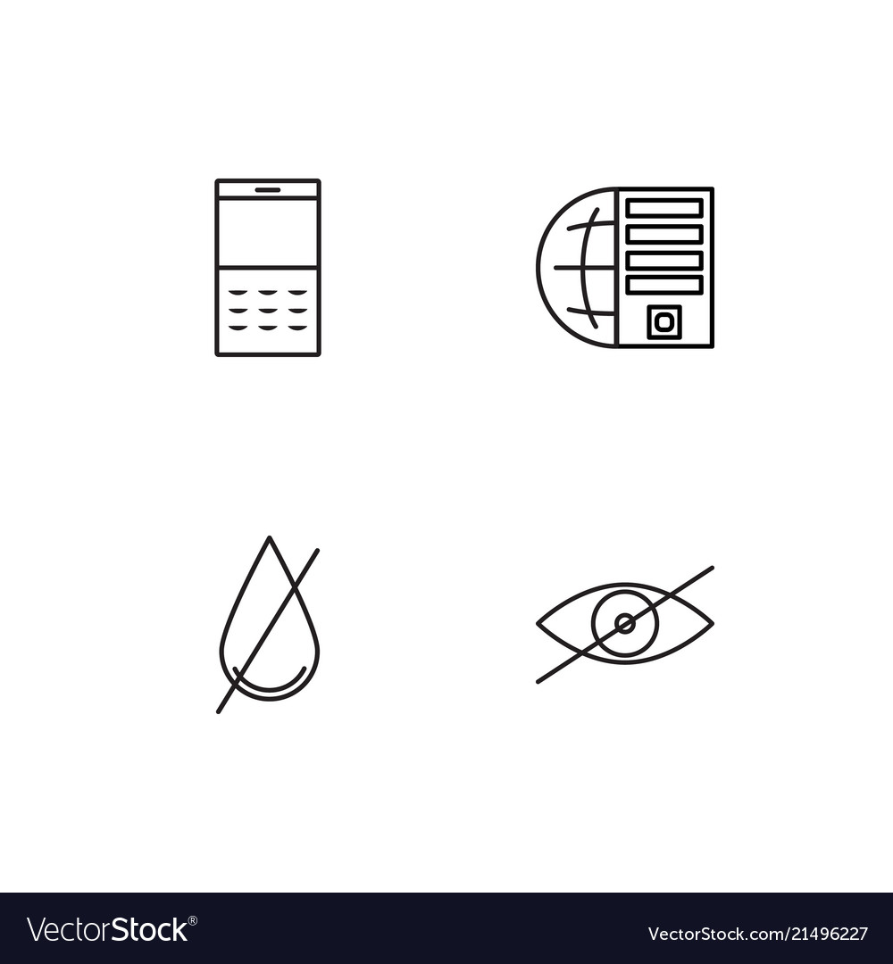 Electrical devices linear icons set simple