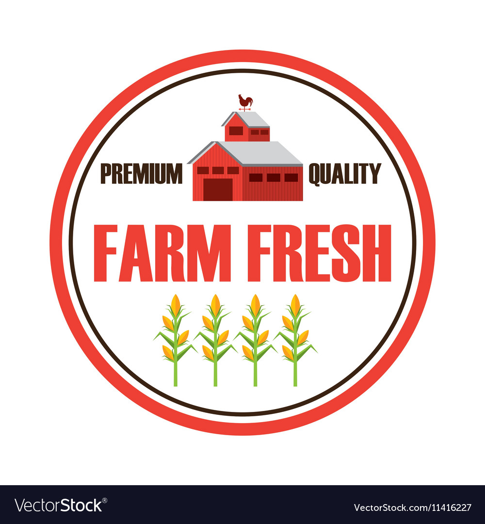 Farm fresh emblem icons