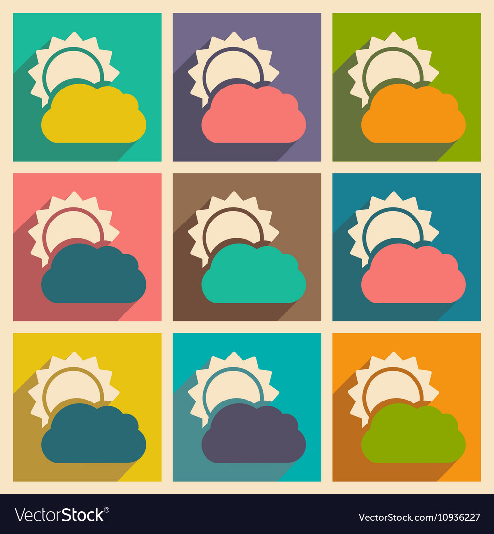 Flat with shadow concept and mobile application