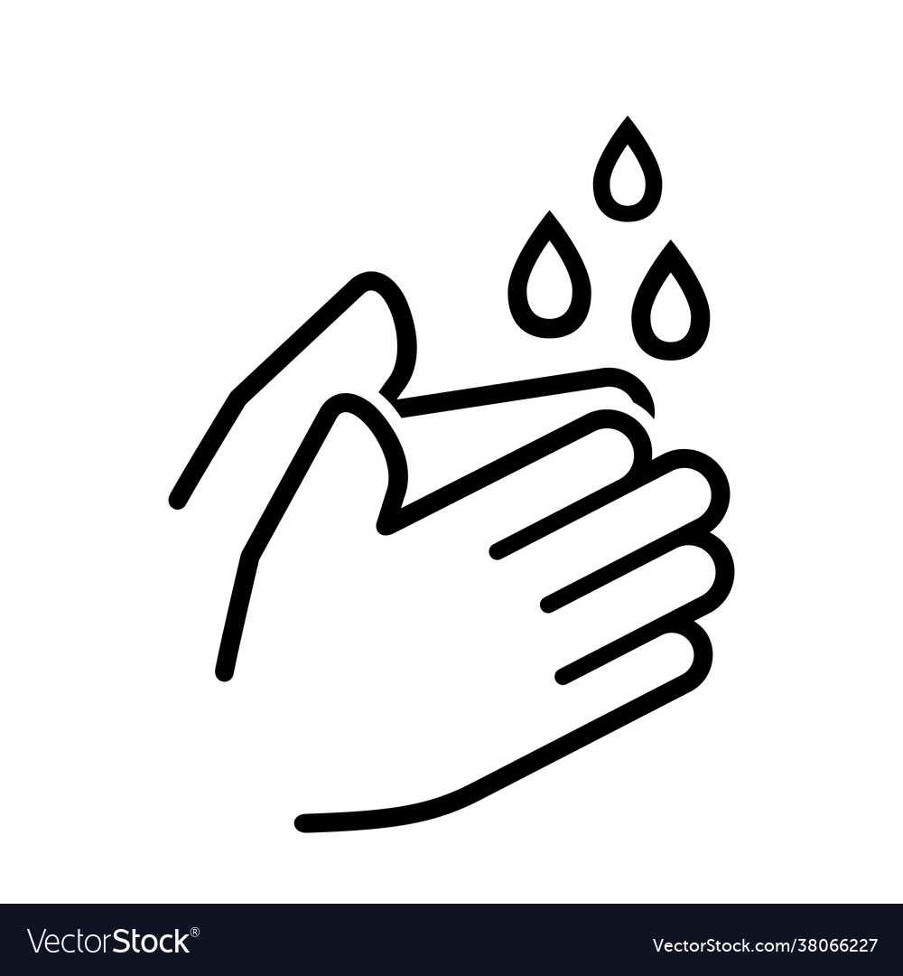 Hand washing icon Royalty Free Vector Image - VectorStock