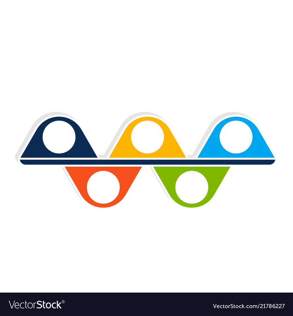Infographic abstract curve design template vector image Infographic abstract curve design template