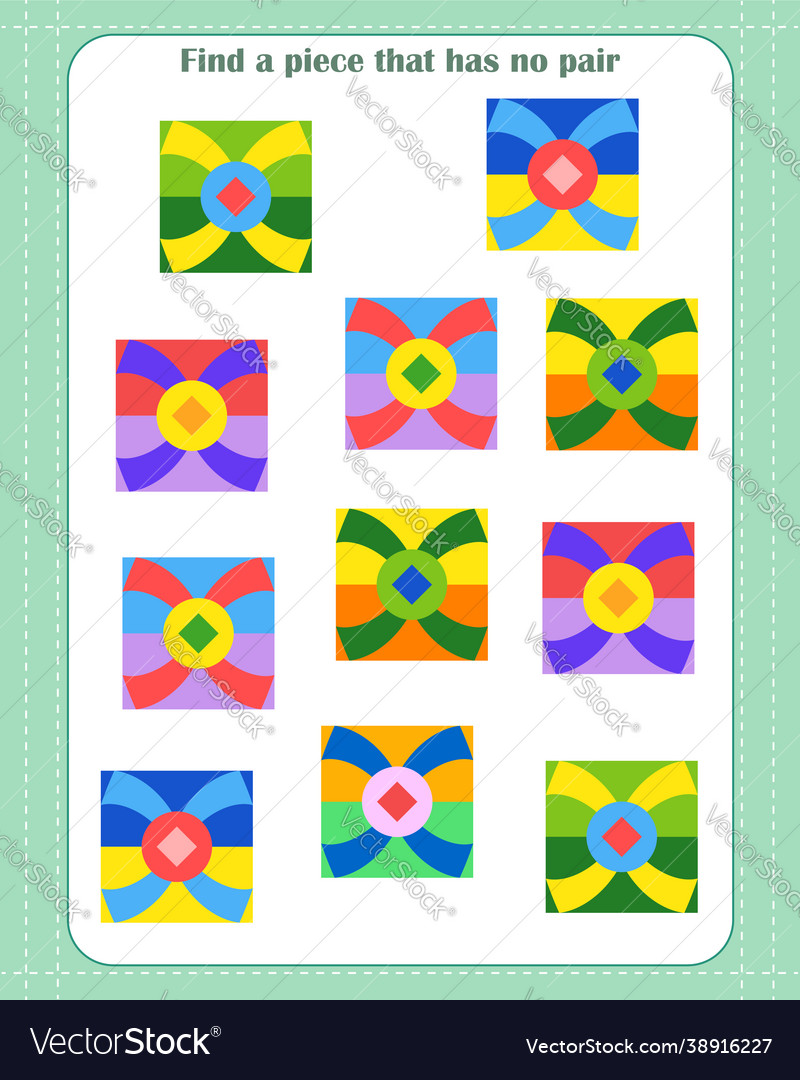 Logic game for children find which shape