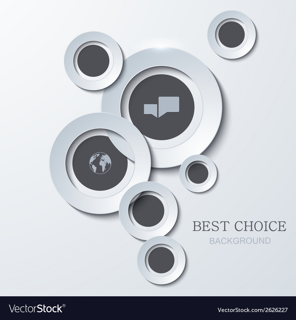 Modern Circle Background with Icons