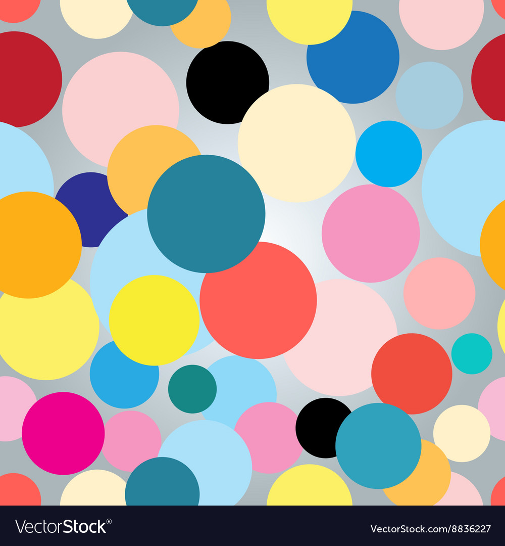 Seamless colorful graphic pattern with circles