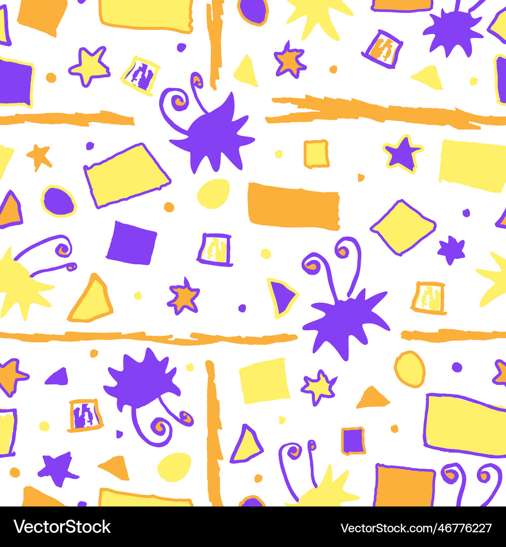 Seamless Pattern With Funny Monsters Royalty Free Vector