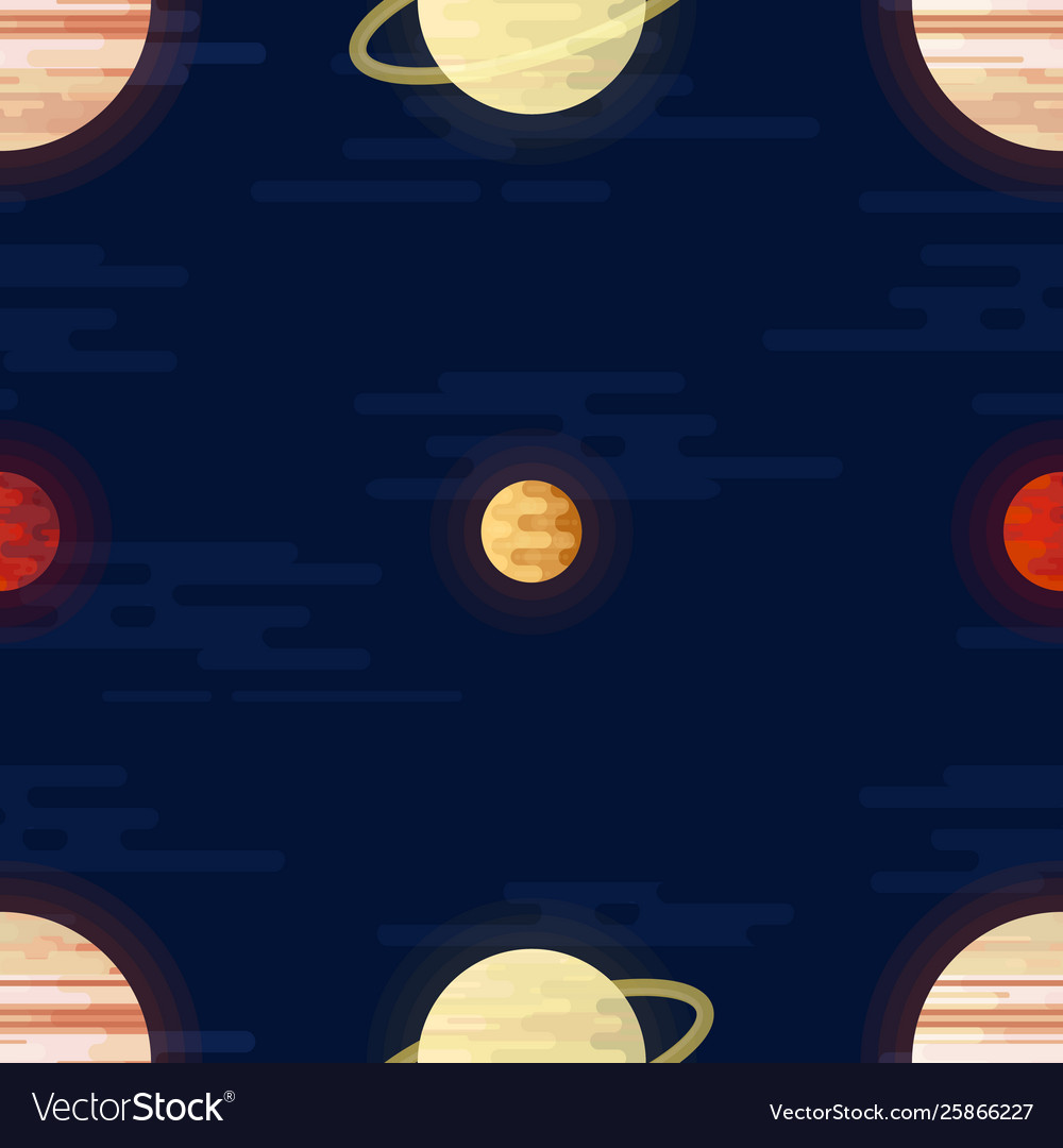 Space print seamless pattern different Vector Image Space print seamless pattern different