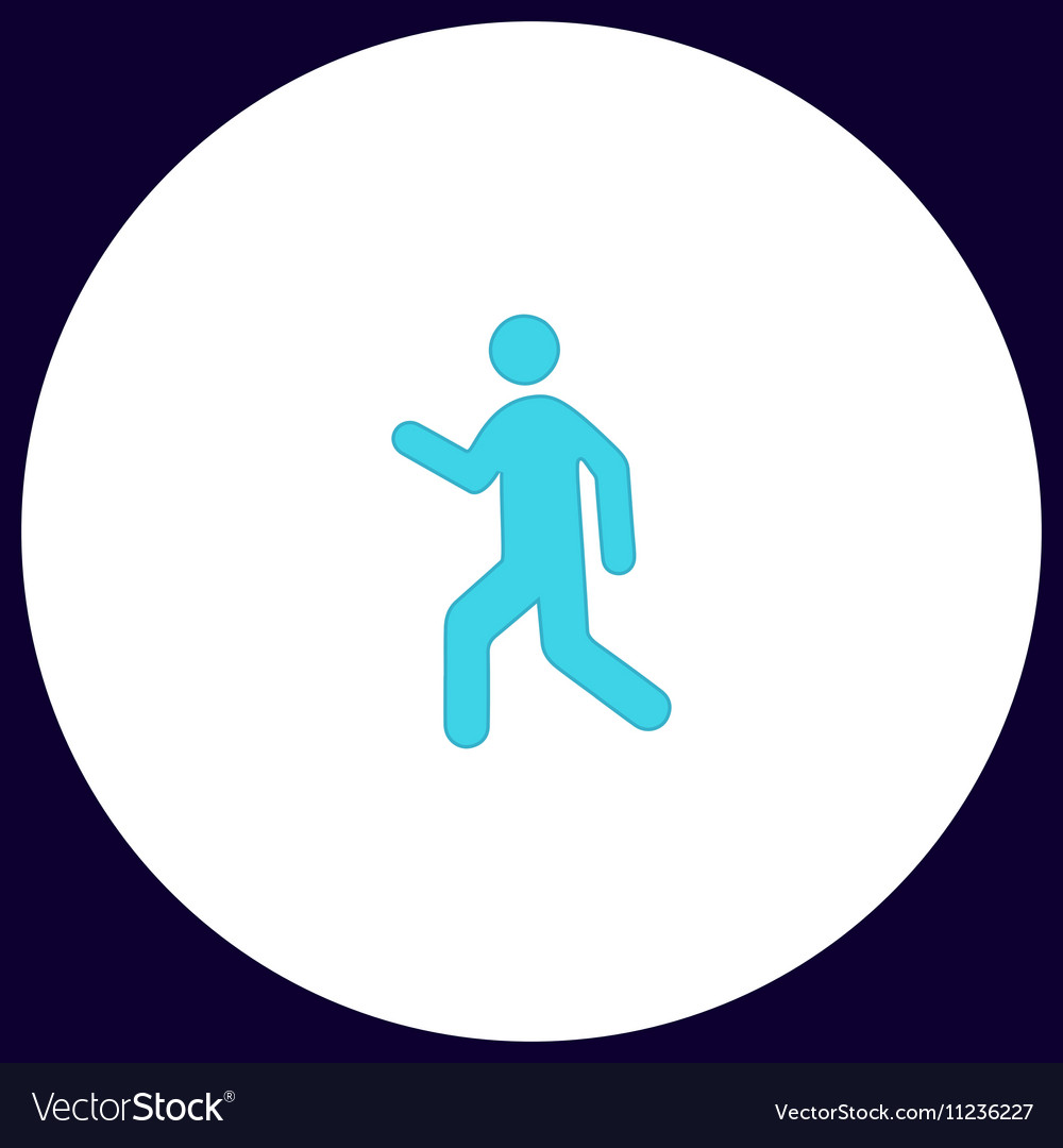 Walk computer symbol vector image Walk computer symbol