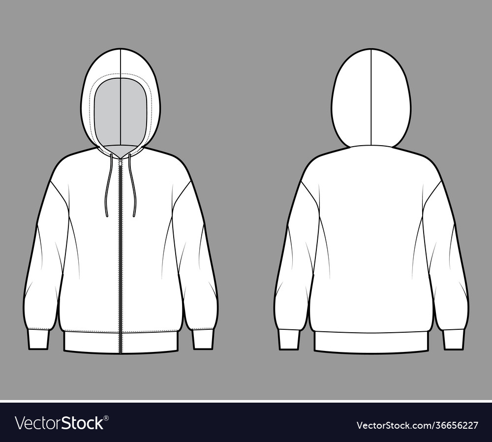 Zip-up Kapuzenjacke technische Mode