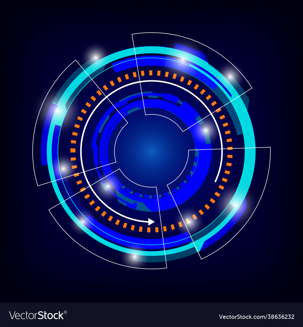 Abstract digital circle loop technology vector image Abstract digital circle loop technology