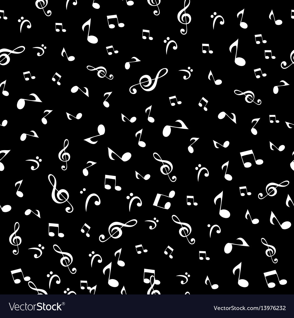 Abstract Music Notes Seamless Pattern
