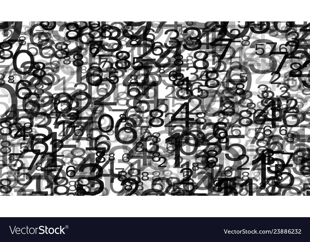 Artificial intelligence abstract numbers