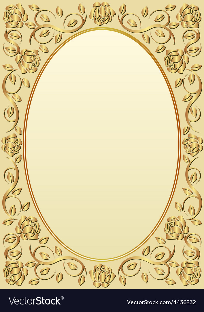 Background with golden border Royalty Free Vector Image