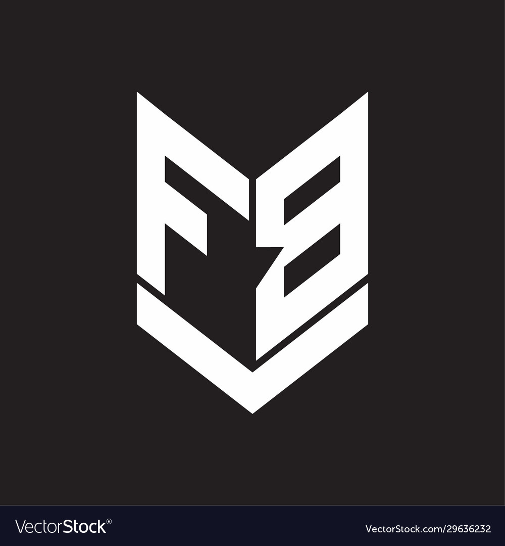 Fb logo monogram with emblem shield style design