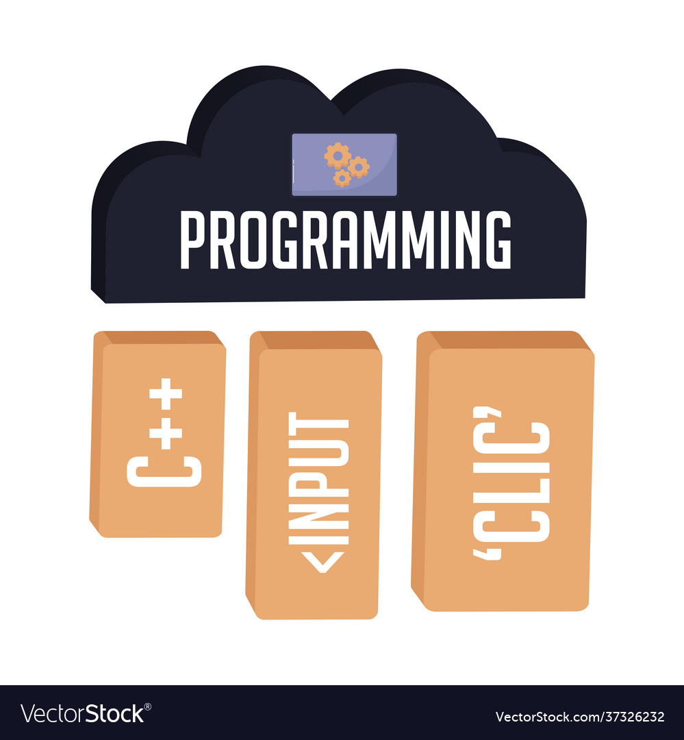 Isolated input programming vector image Isolated input programming