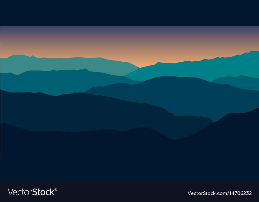 Mountains in the fog