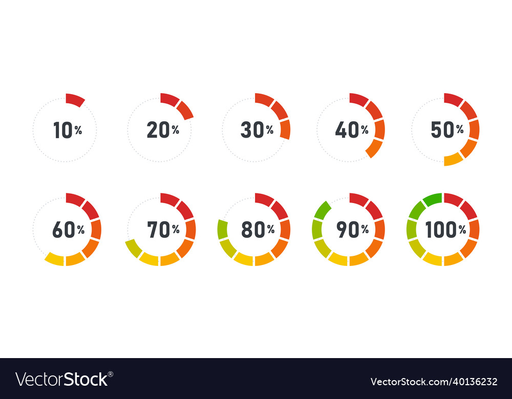 Progress bar for upload download round process vector image Progress bar for upload download round process