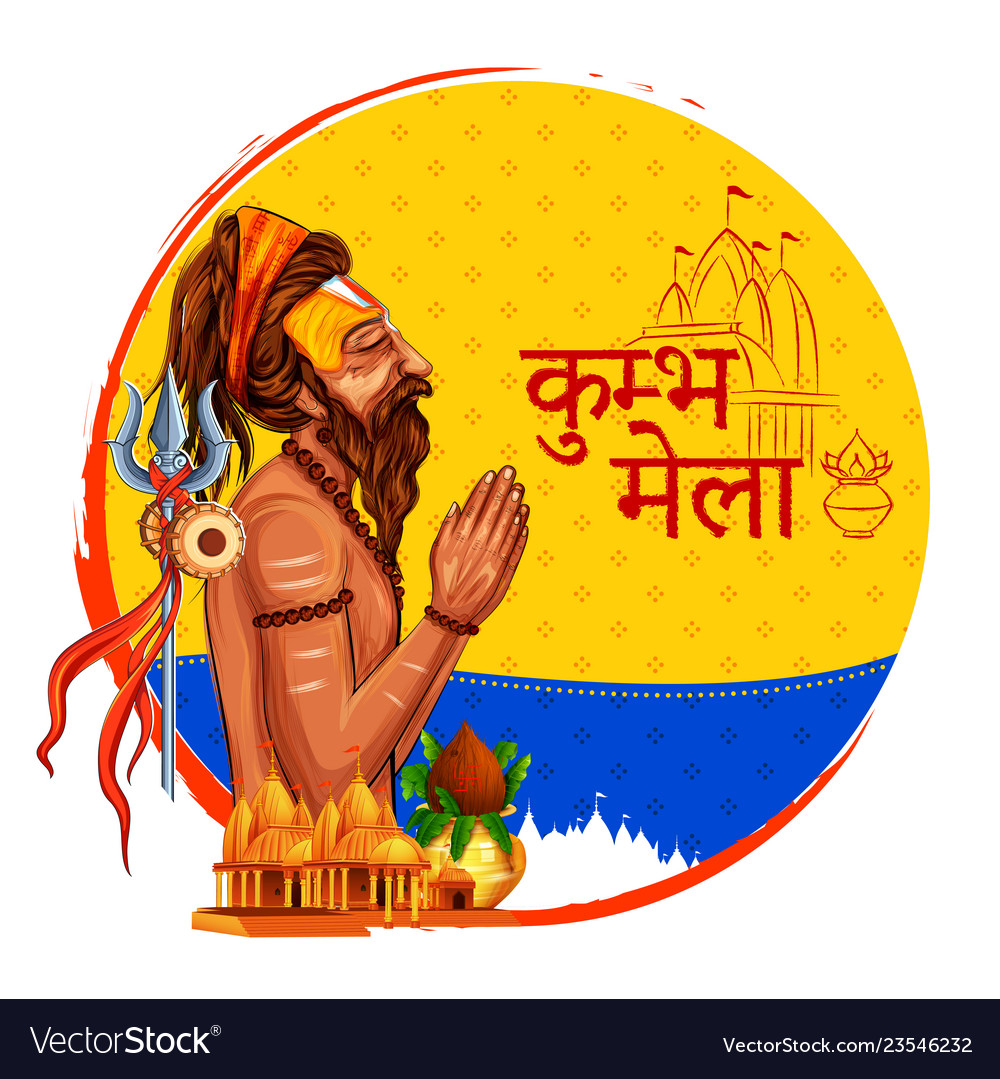 Sadhu saint of india for grand festival and hindi