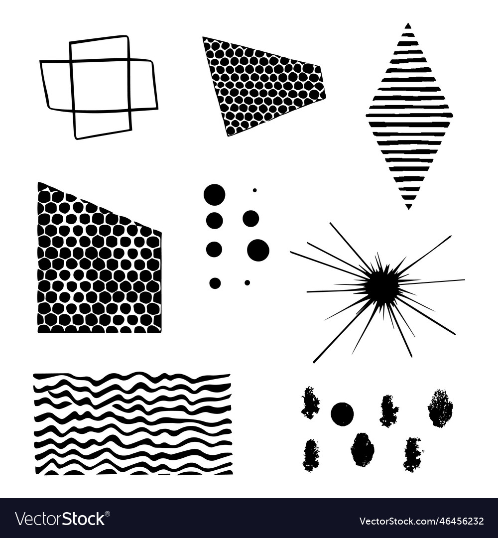 Shape elements in trendy style design