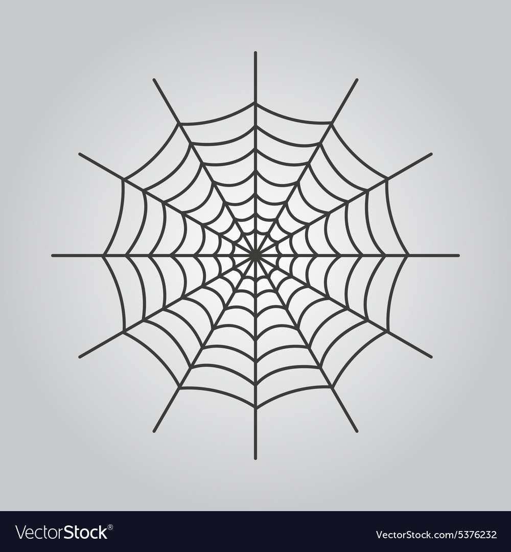 Spiderweb icon web symbol flat