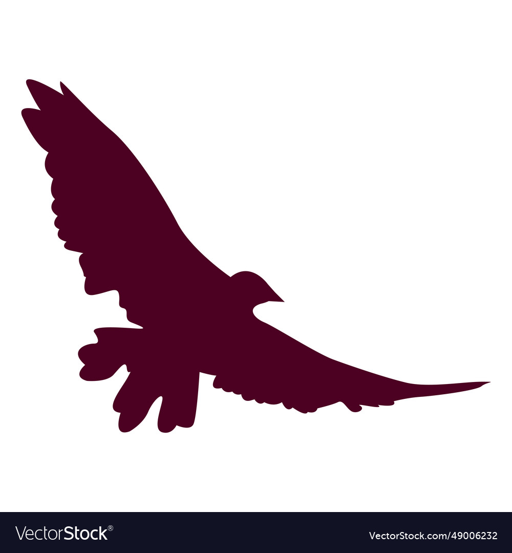 Spread wings bird flying Royalty Free Vector Image