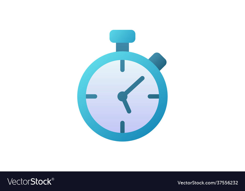 Stop watch timer countdown single isolated icon vector image Stop watch timer countdown single isolated icon
