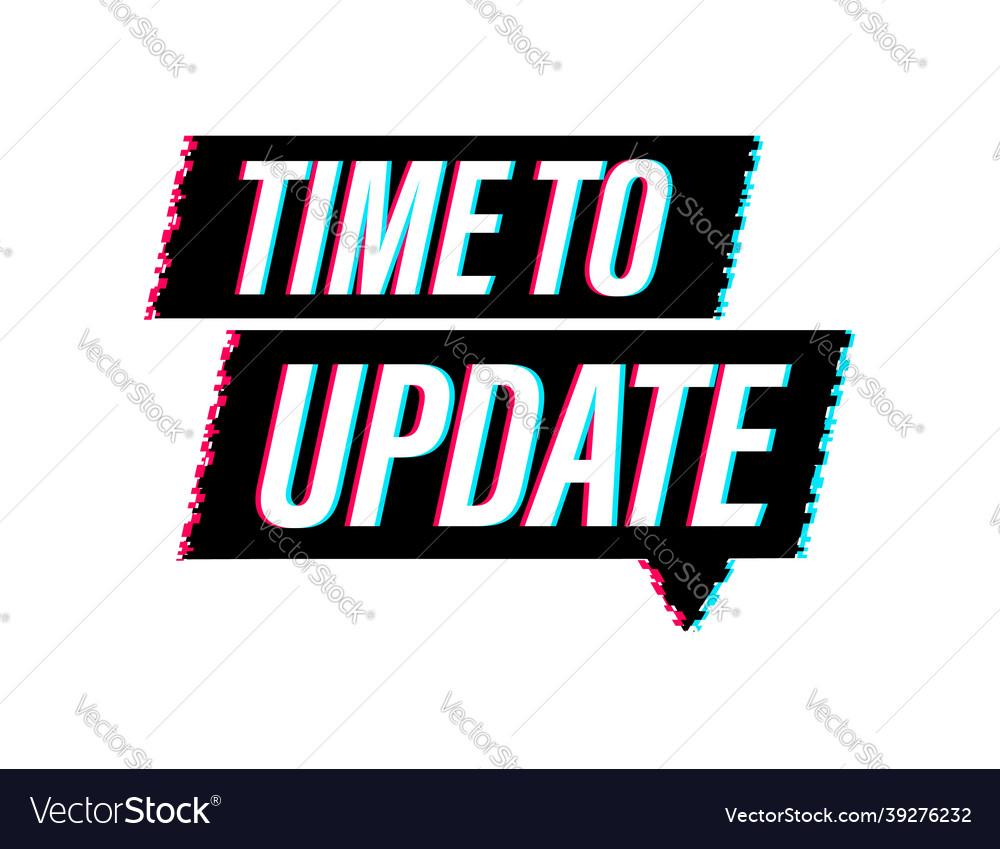 System software update or upgrade glitch icon vector image System software update or upgrade glitch icon
