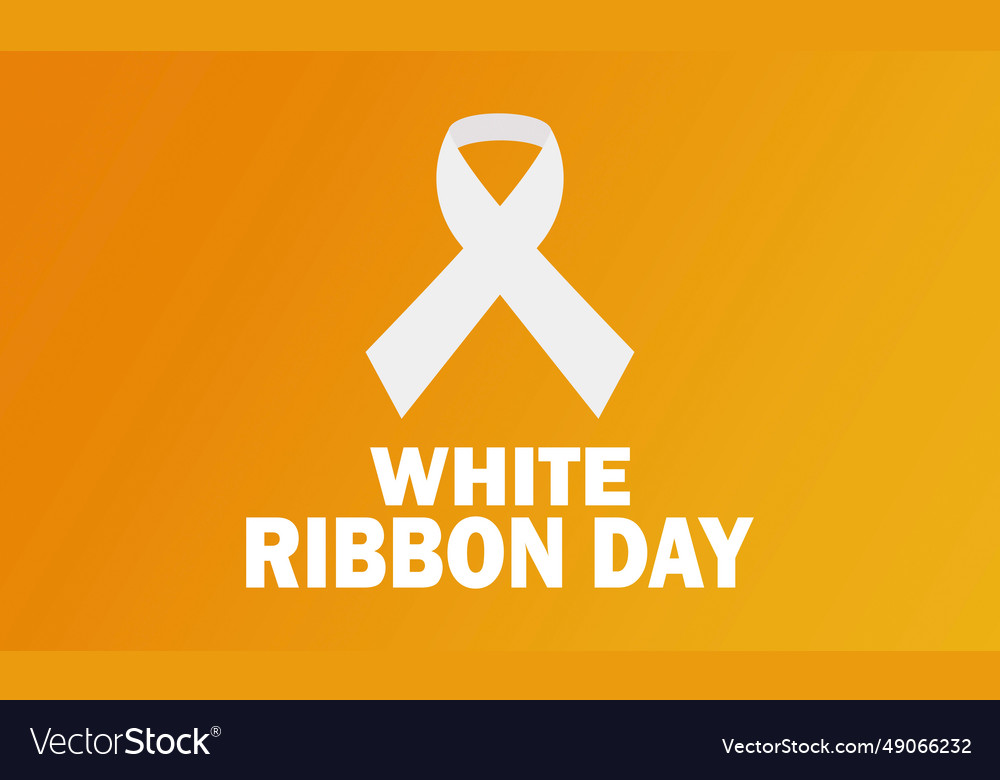 White ribbon day Royalty Free Vector Image VectorStock