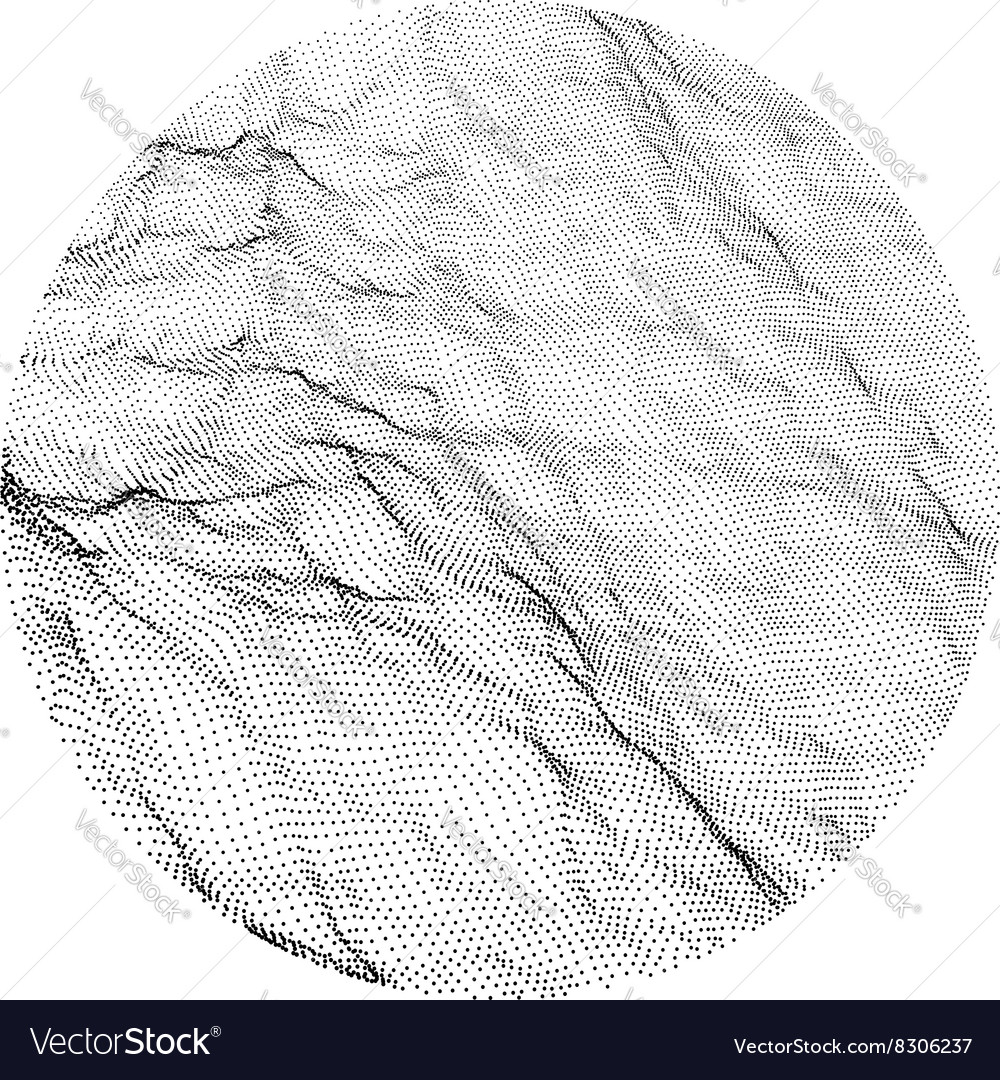 3D Ripple Grid Abstract