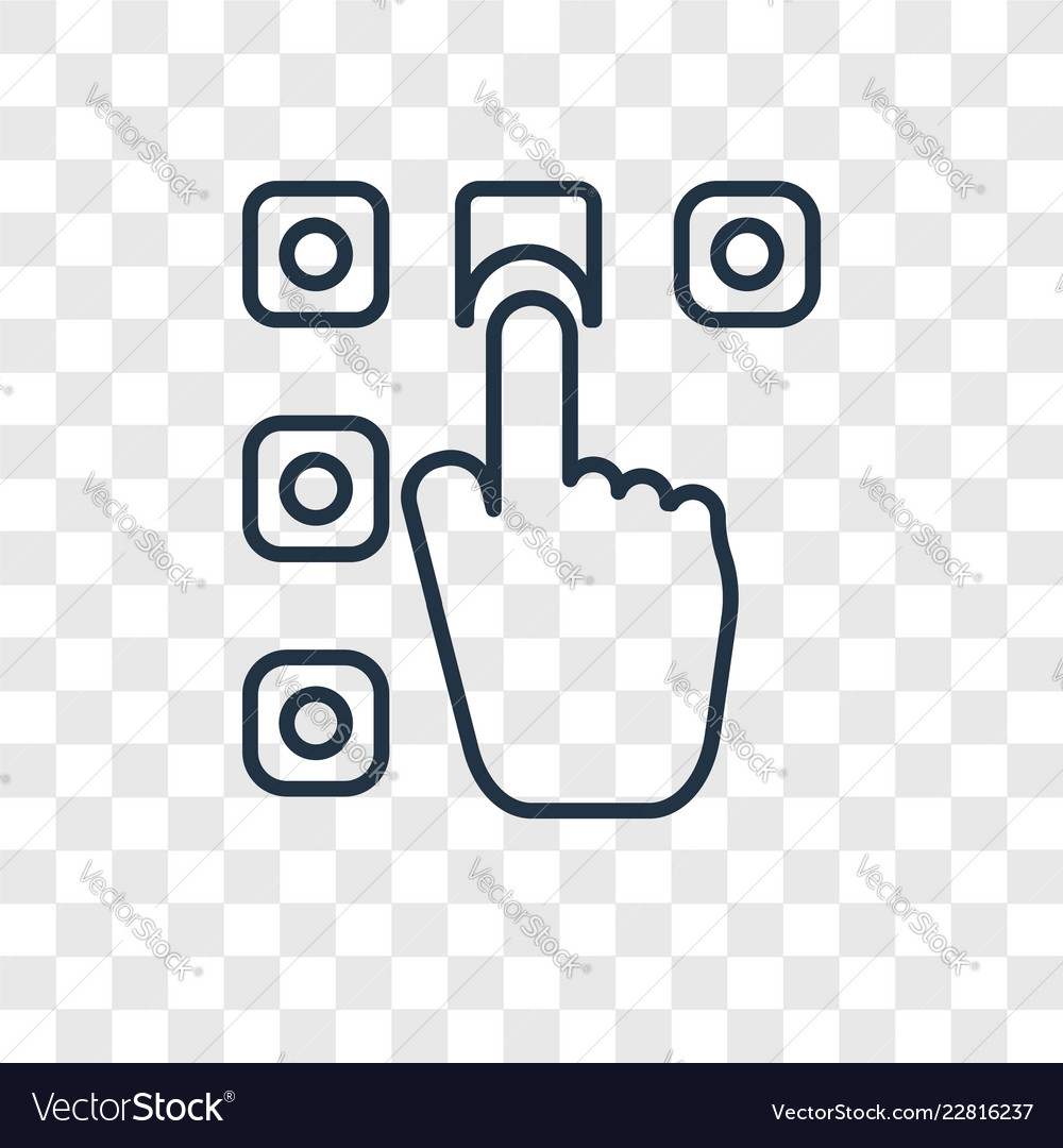 Access concept linear icon isolated vector image Access concept linear icon isolated