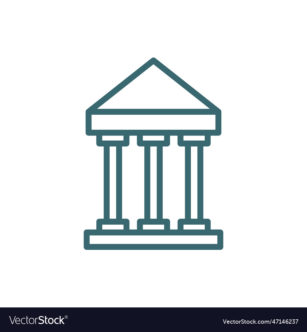 Antic architecture icon thin line