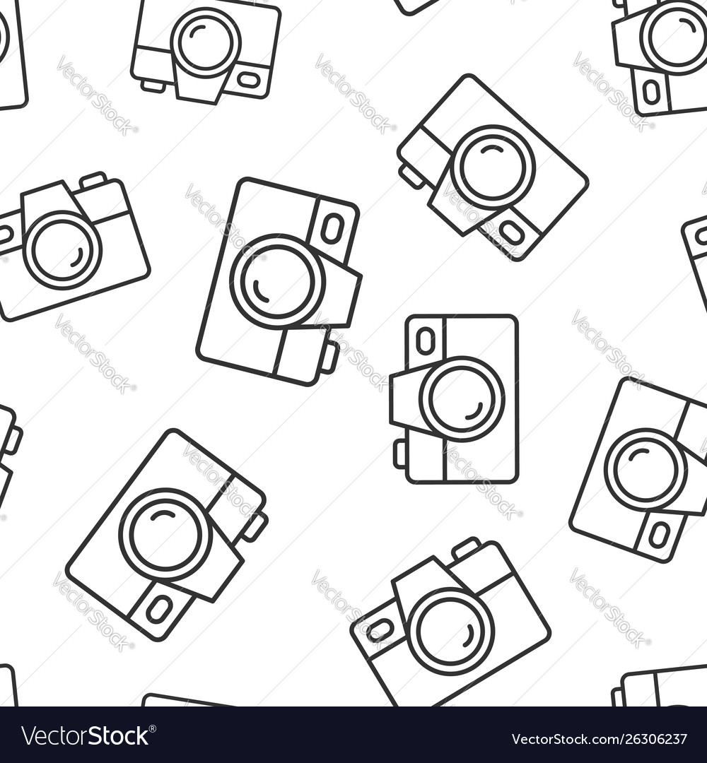 Camera device sign icon seamless pattern