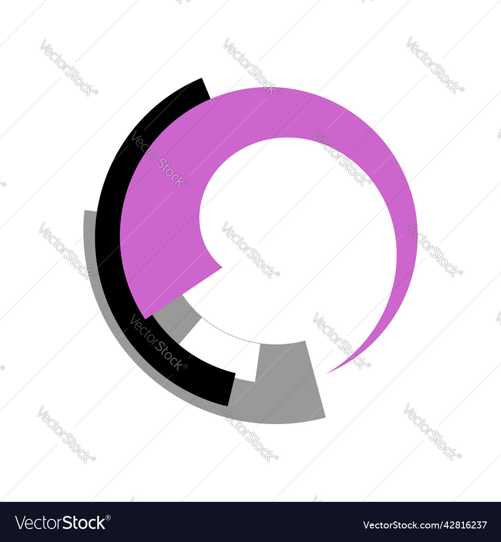 Circle design element vector image Circle design element