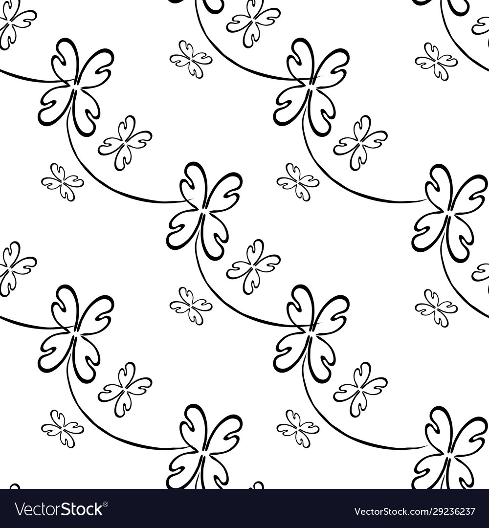 Clover seamless pattern vector image Clover seamless pattern