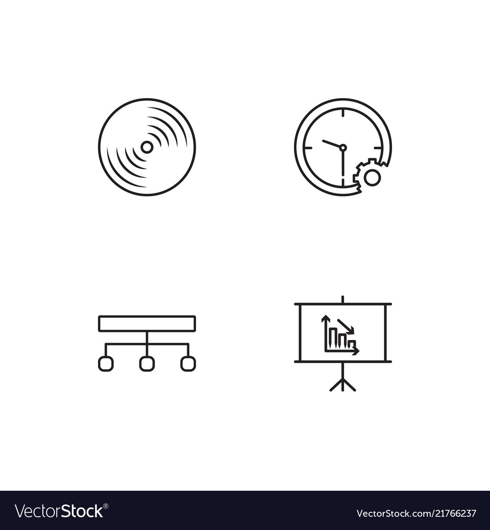 Data analytics icons set