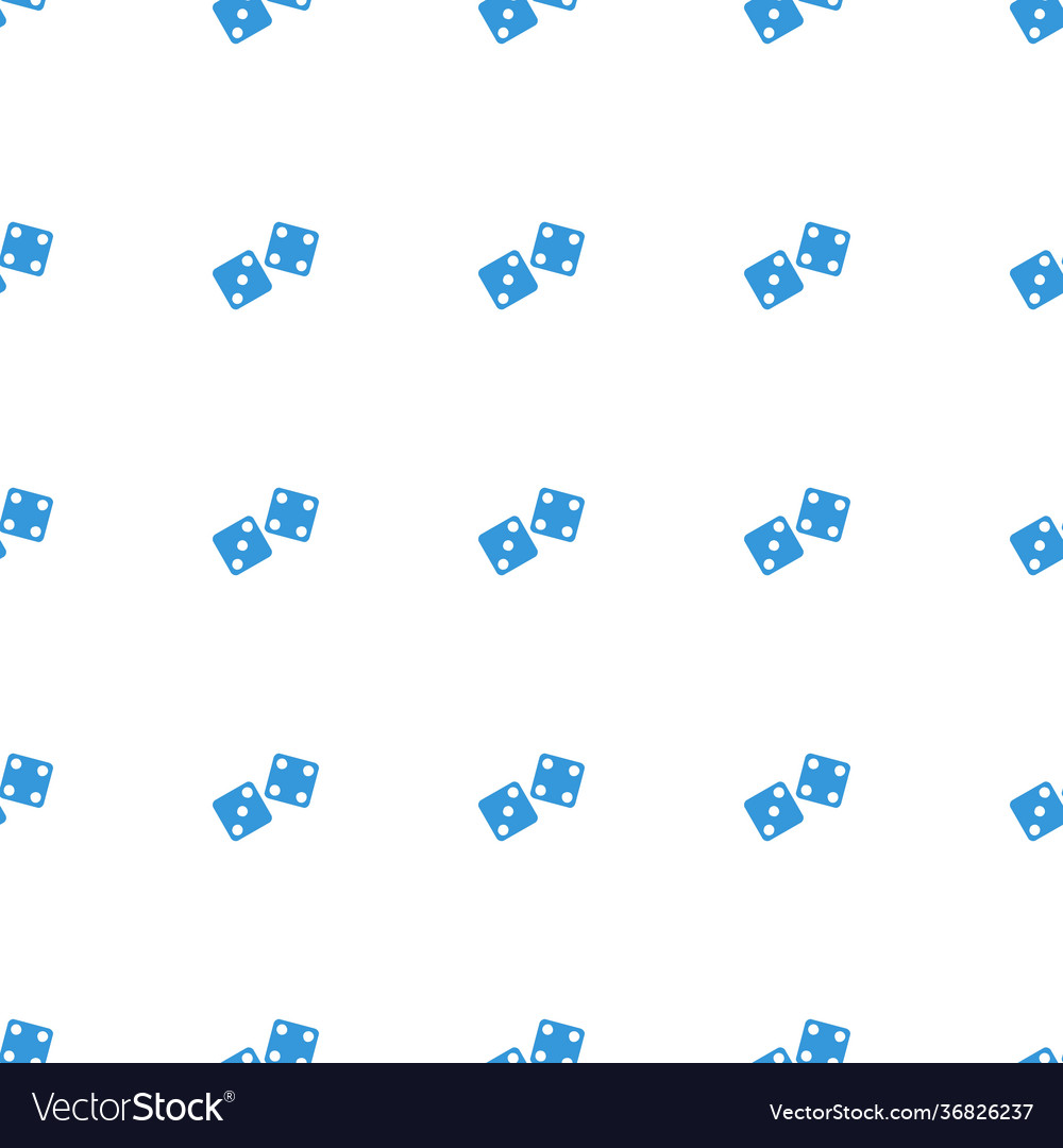 Dice icon pattern seamless white background